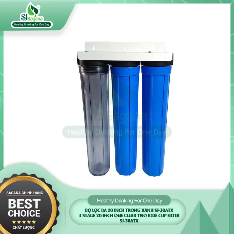 3 stage 20-inch one clear two blue cup filter SJ-30ATX