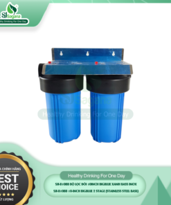 SJI-B10BB 10-inch Big Blue 2 Stage Filter Kit, 2 in blue (stainless steel base)