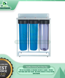 Two Blue and One Clear - Big Blue 20-inch 2-Stage Filter with frame
