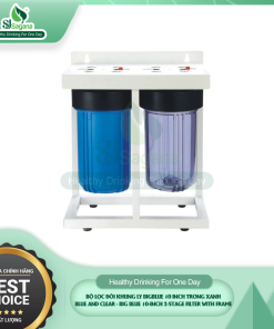 Bộ lọc đôi khung ly Bigblue 10 inch trong xanh