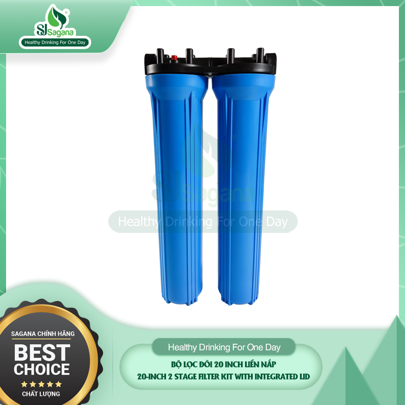 Bộ lọc đôi 20 inch liền nắp