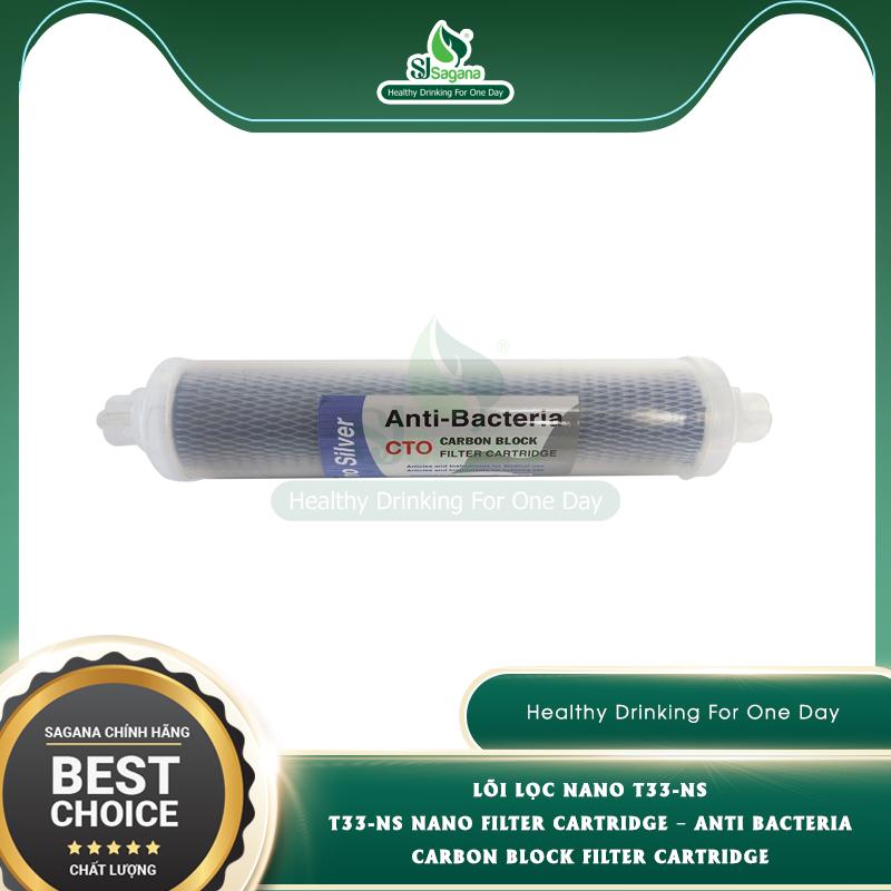 T33-NS Nano Filter Cartridge – Anti Bacteria Carbon Block Filter Cartridge