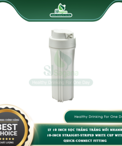 10-inch straight-striped white cup with quick-connect fitting