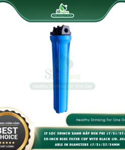 20-inch blue filter cup with black lid, available in diameters 17/21/27/34mm