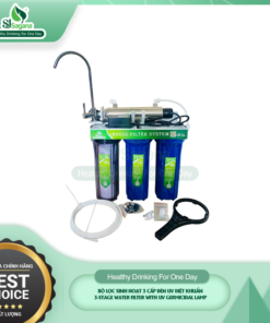 Bộ lọc sinh hoạt 3 cấp đèn UV diệt khuẩn
